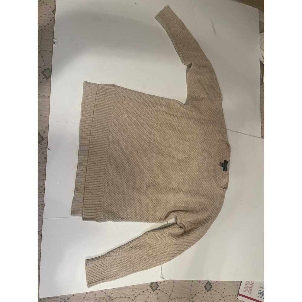 Lauren Jeans Co Ralph Lauren Sweater Women's Size Medium Cotton Beige Knit
